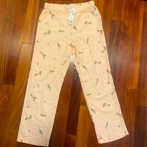 J Crew Cotton Pink Dog Pajama Pants, size small